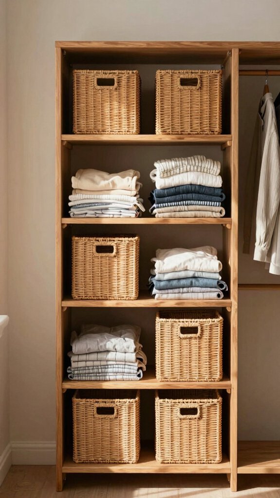 Small Space Storage System That Organizes Your Entire Room Without a Closet 6 space saving freestanding wardrobe storage