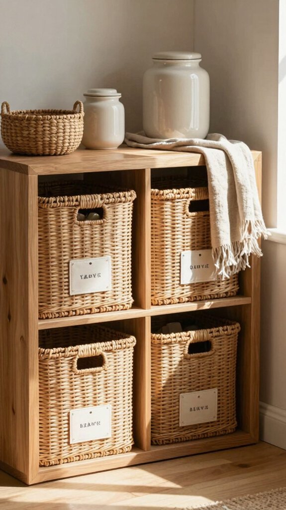 Small Space Storage System That Organizes Your Entire Room Without a Closet 9 stackable labeled storage bins