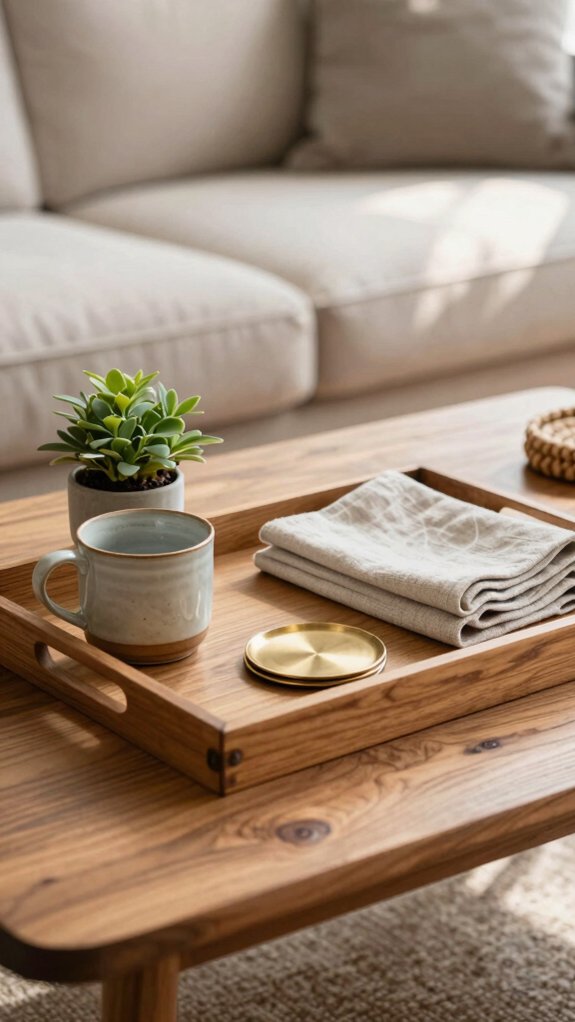 style coffee table with tray