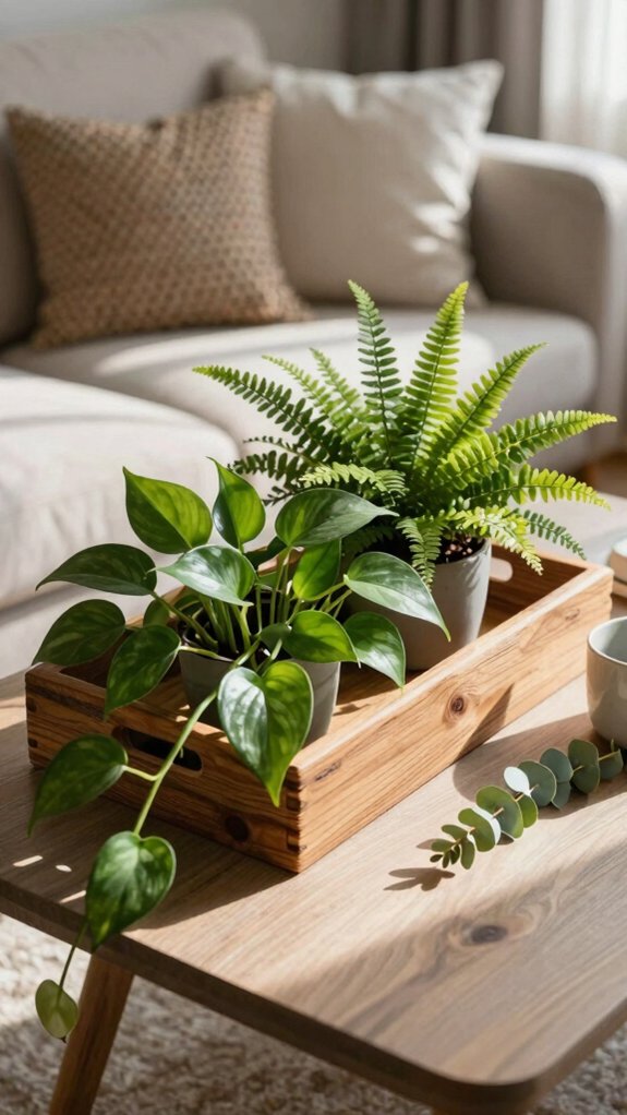 tiny moss tray greenery