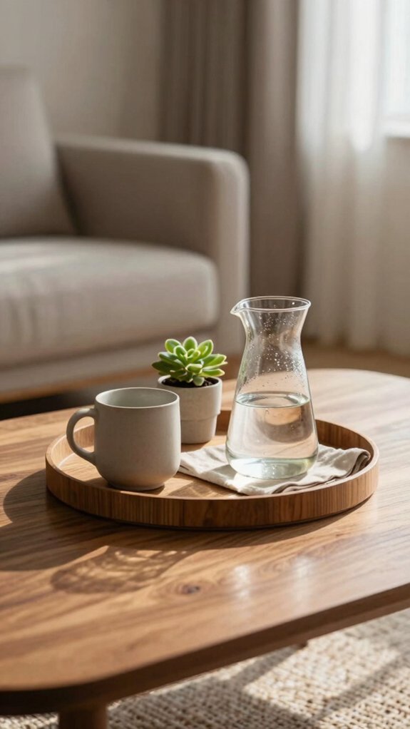tray in tray coffee styling trick