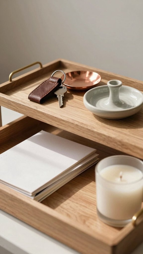 two tier entryway sorting trays