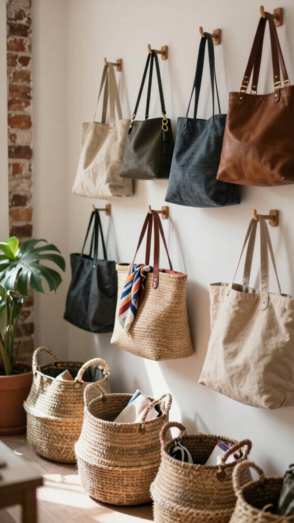 use labeled wall hooks