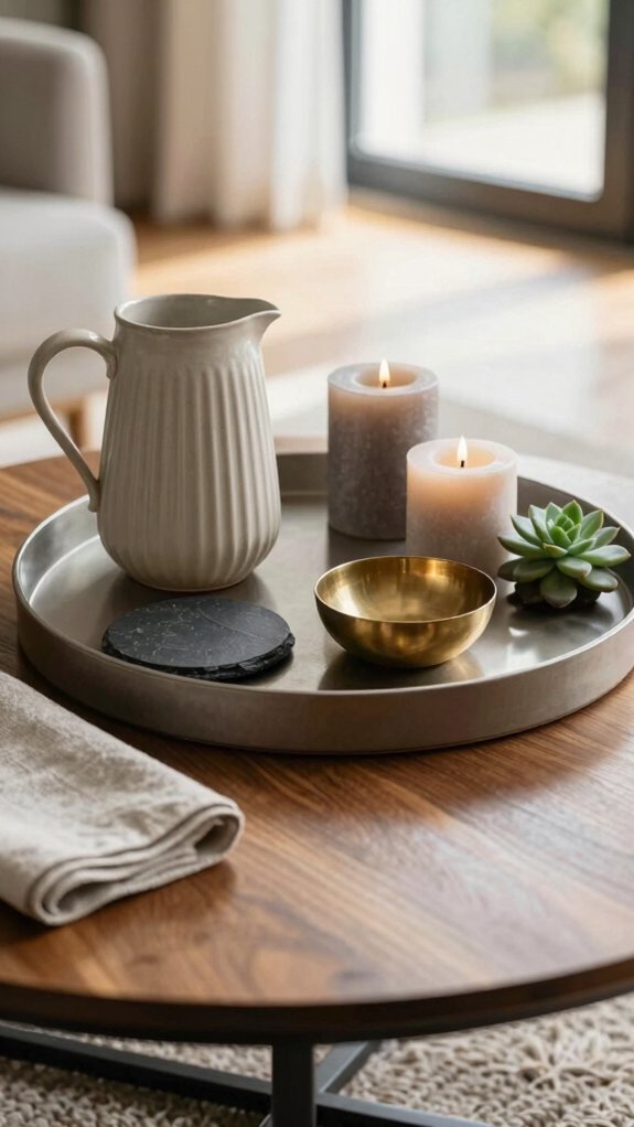 use tall low balanced decor