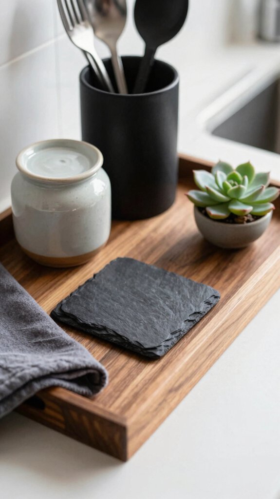 Small Space Tray Decor Ideas That Keep Your Home Looking Organized 7 use trays to tidy counters