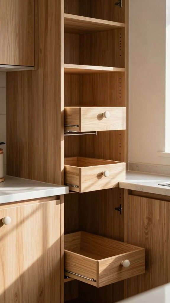 Corner Kitchen Cabinets That Finally Eliminate Dead Space 10 vertical storage corner cabinet