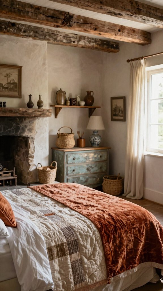 Farmhouse Bedroom Decor Ideas That Work Even Without a Closet 16 vintage heirloom farmhouse finds