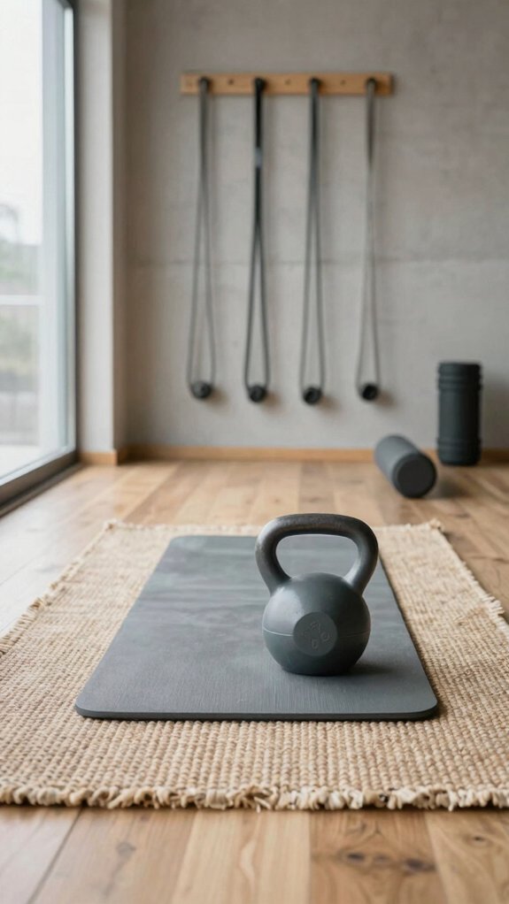 Home Gym Rooms Designed for Consistency, Not Motivation 9 warm dimmable early morning lighting
