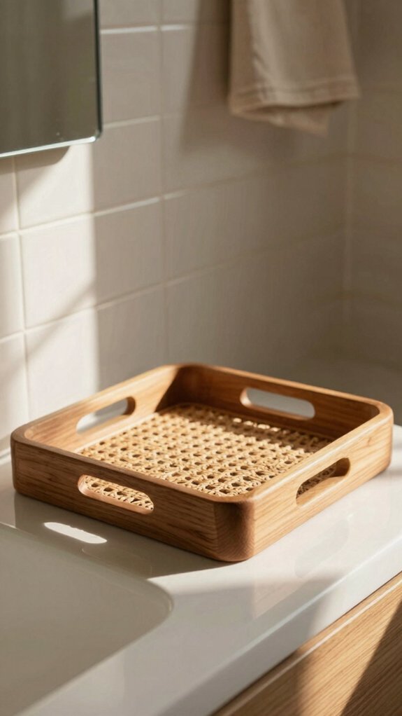 warm woven tray styling