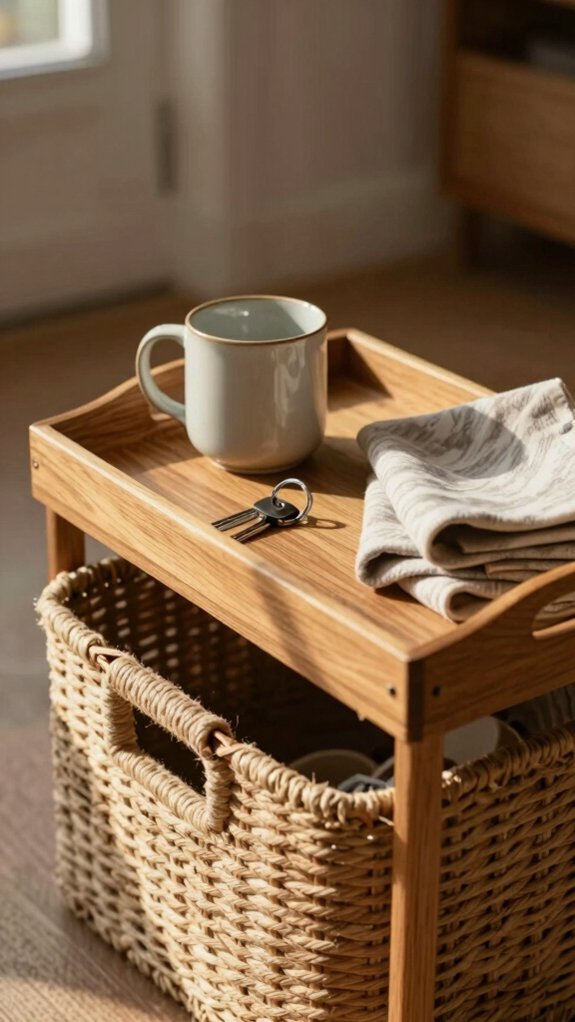wide open shoe basket shelf