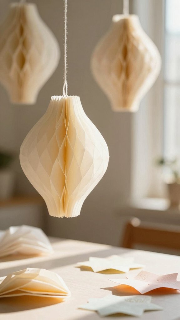 15 Easy Paper Crafts You’ll Want to Make Again and Again 4 3d accordion honeycomb hanging decor