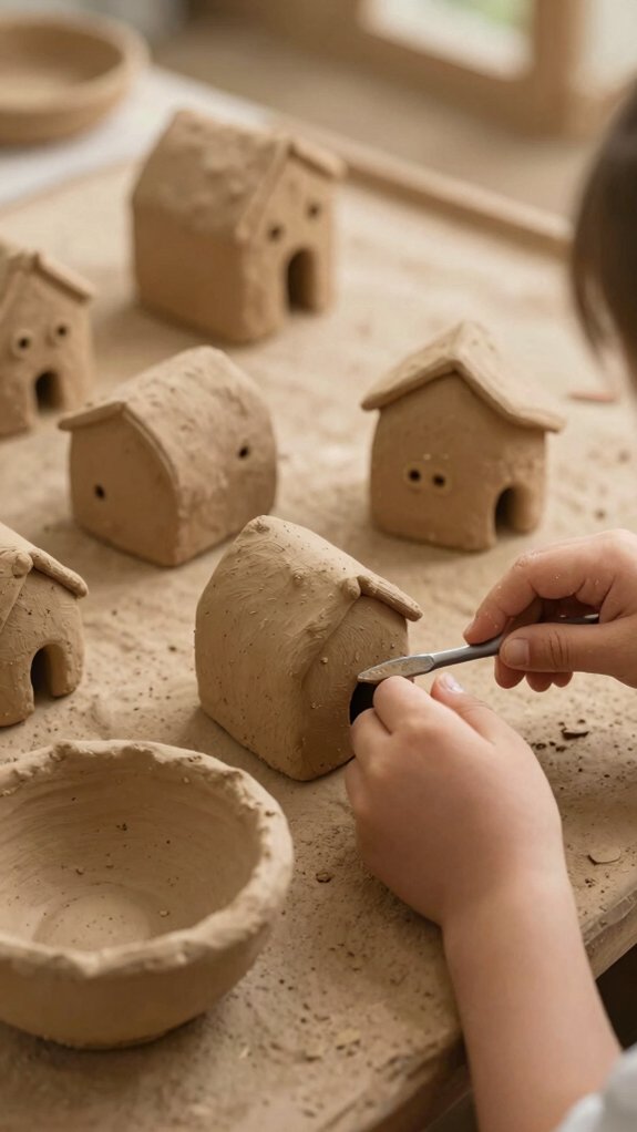 14 Clay Ideas for Beginners That Build Confidence 13 air dry clay storybook mini houses