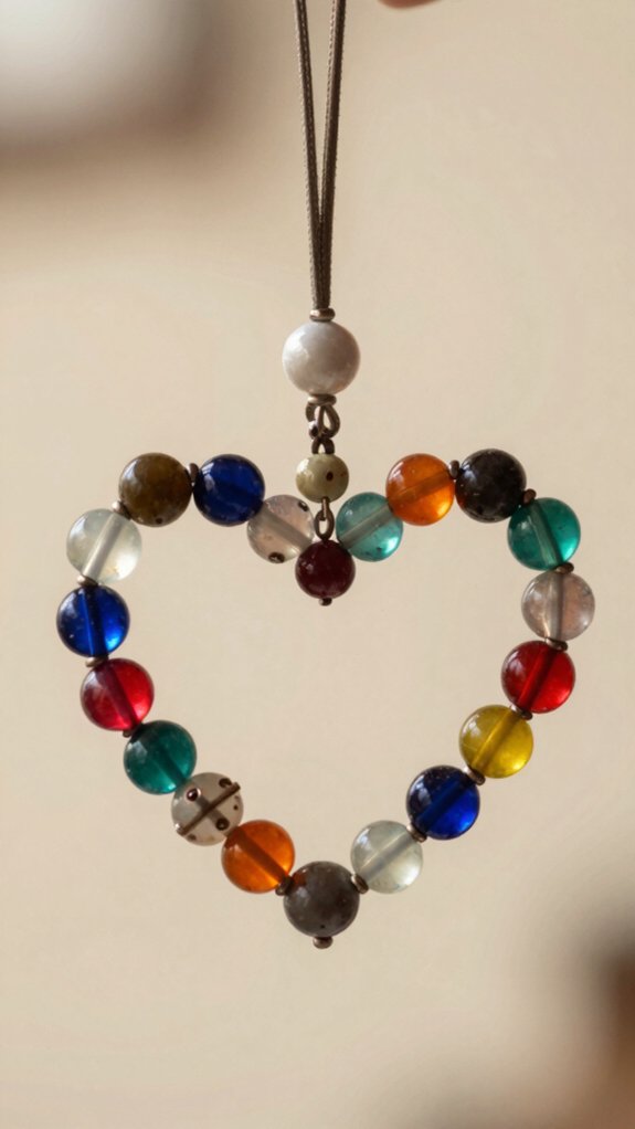 14 Beaded Keychains That Make Thoughtful Handmade Gifts 9 beginner heart bead charm