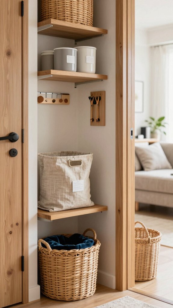 Home Organization Hacks for Small Spaces That Actually Work 6 behind door hidden storage