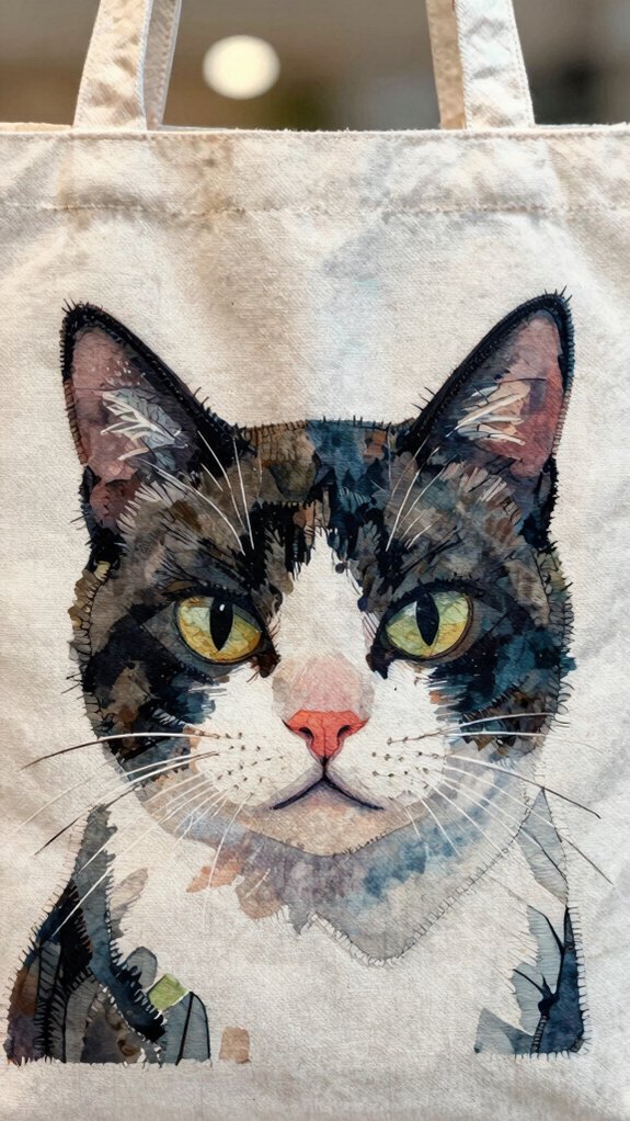bold geometric abstract cat face
