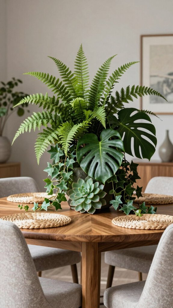 bold greenery dining focal