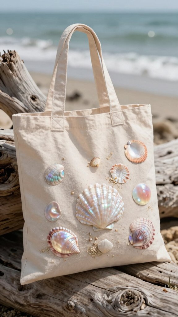 breezy coastal seashell tote