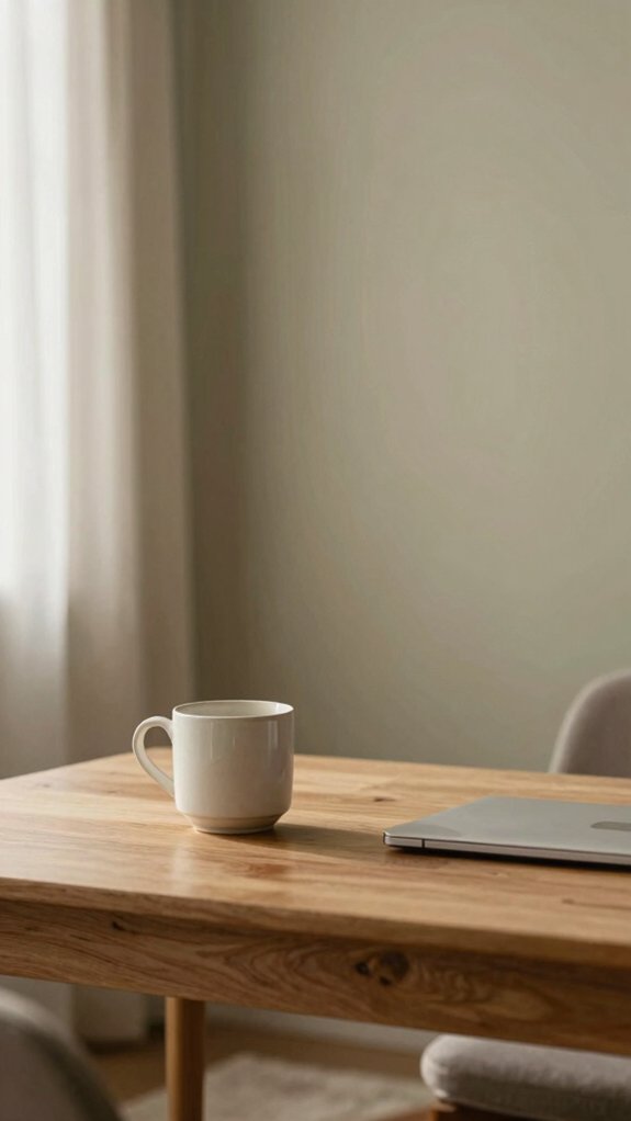 calm accent wall focus