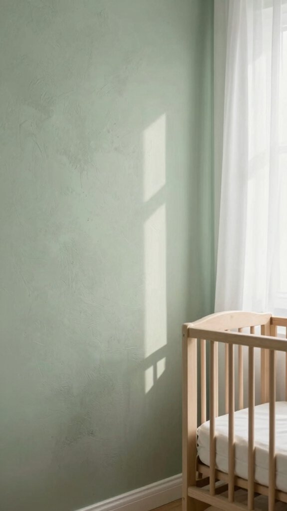 calm cozy nursery accent wall