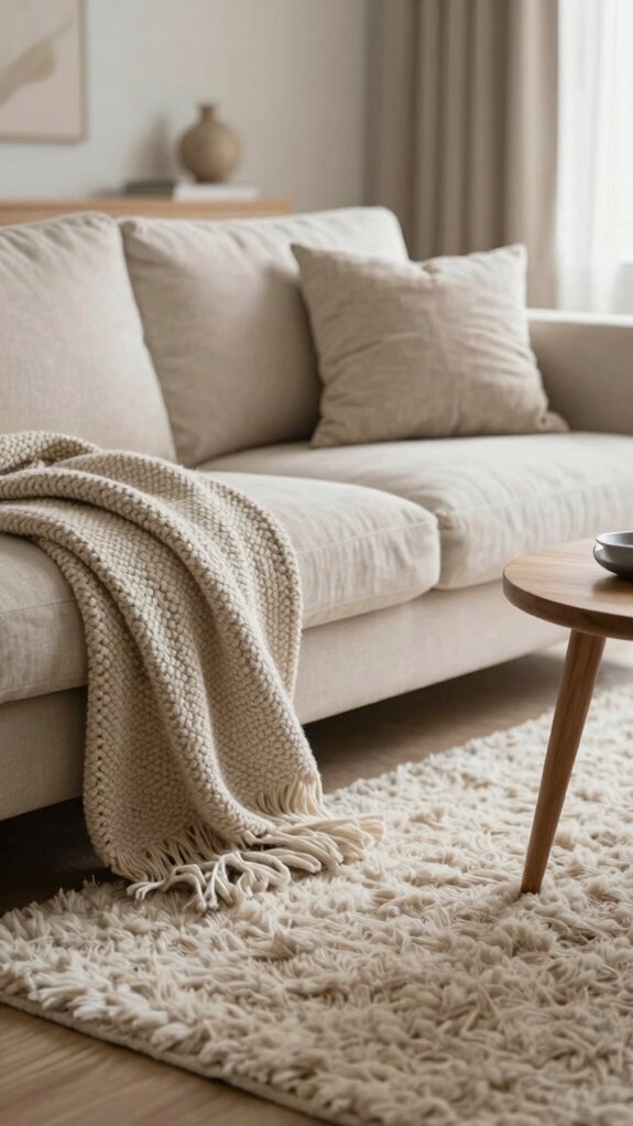 19 Cozy Living Room Ideas Inspired by Designer Homes 14 calm cozy soft accent palette