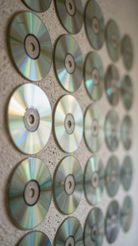 cd cover iridescent mosaic mirror