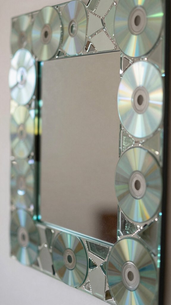14 DIY CD Art Ideas That Give Old Discs a Stunning Second Life 5 cd mosaic mirror sparkle