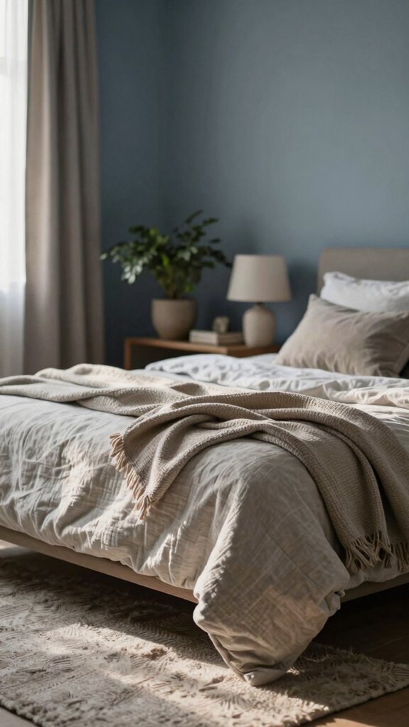 Bedroom Color Schemes That Feel Calm Morning and Night 5 cloudy calm dusty blue