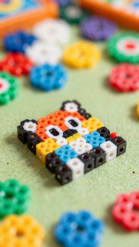 colorful perler bead pixel art