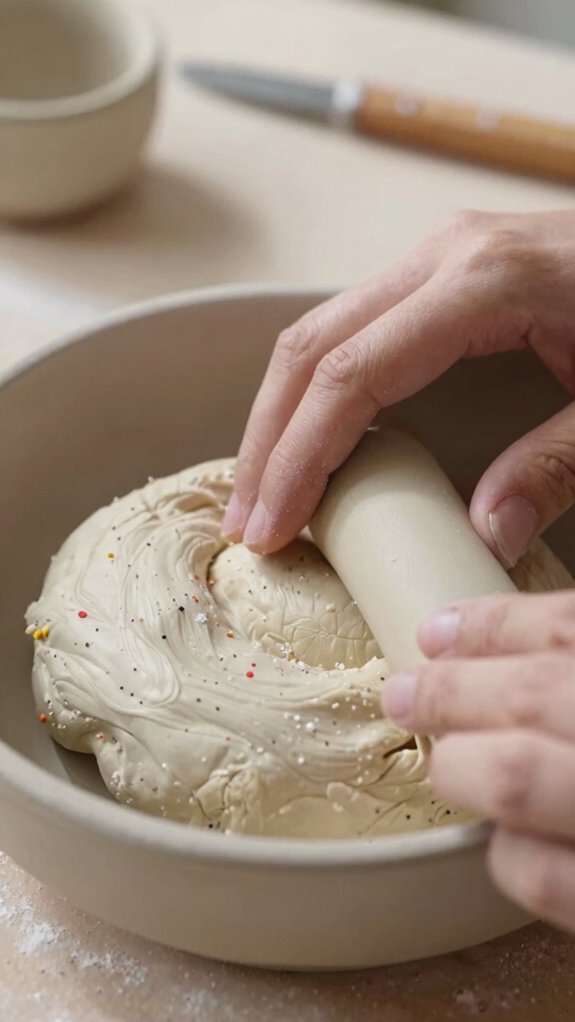 DIY Air Dry Clay Recipe With Ingredients You Already Have 5 cornstarch water score smooth