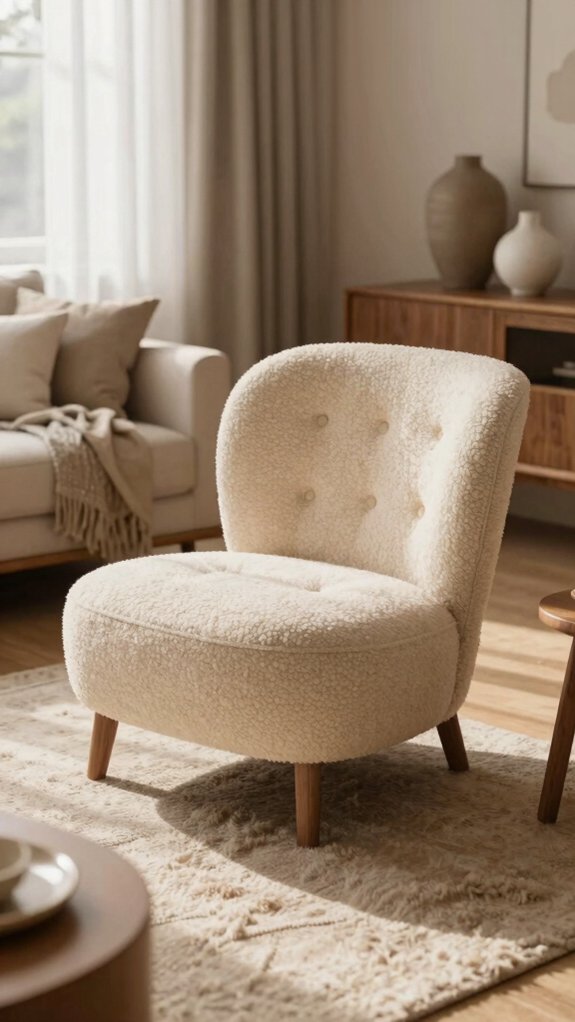 cozy boucl accent chairs