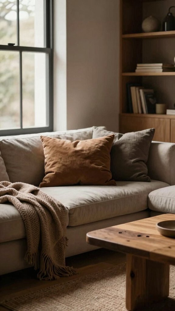 cozy cushioned window nook