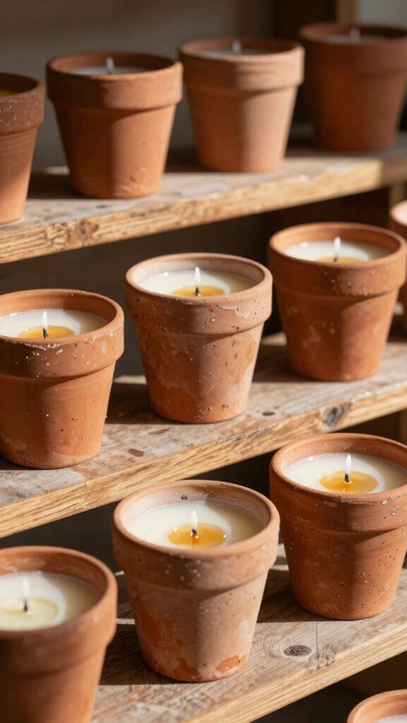 15 Terra Cotta Pot Crafts That Go Beyond Simple Planters 5 cozy indoors tiered terracotta candles