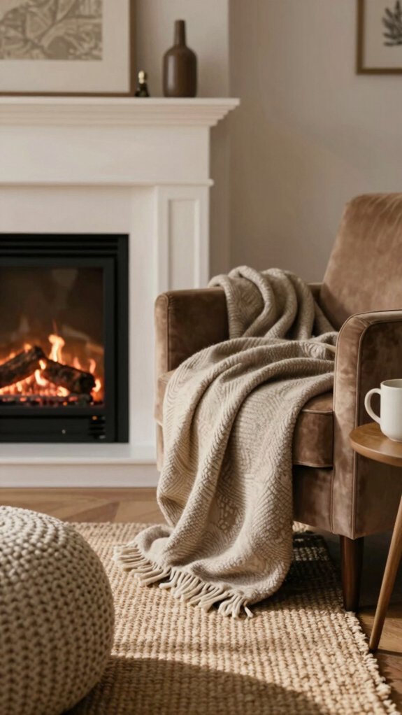 17 Cozy Living Room Ideas You’ll Never Want to Leave 2 cozy layered throw blankets