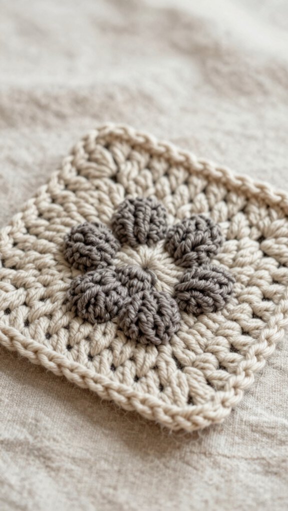Dog Paw Granny Square: 12 Adorable Crochet Blocks for Pet Lovers 9 cozy neutral farmhouse crochet