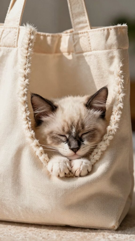 cozy sleeping kitten illustration