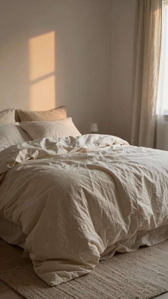 Bedroom Color Schemes That Feel Calm Morning and Night 9 cream linen soft texture layers