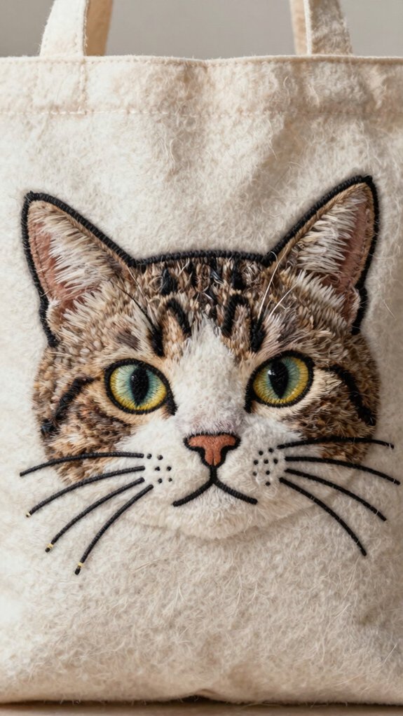 curious cat peek tote design