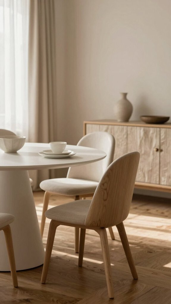 curved rounded dining comfort