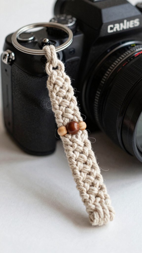 cute sturdy cotton wristlet keychain
