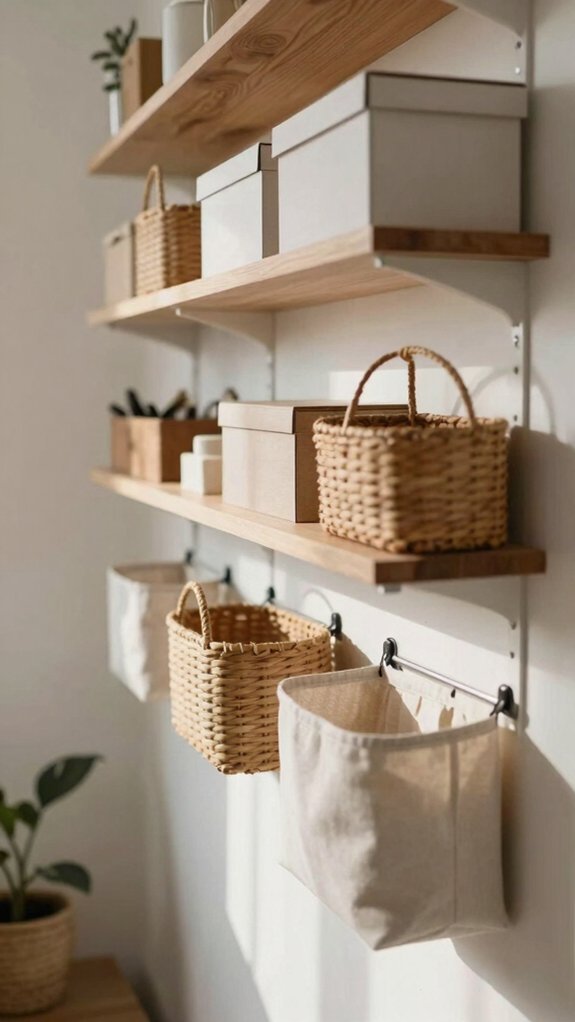 17 Home Organization Hacks That Make Everyday Life Easier 3 declutter with wall storage