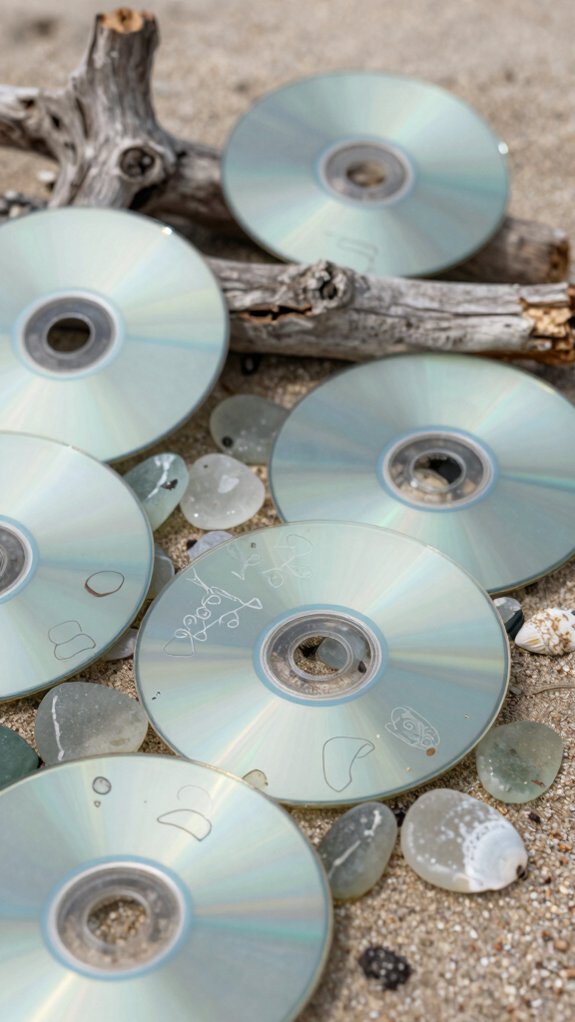 14 DIY CD Art Ideas That Give Old Discs a Stunning Second Life 7 diy cd seashell shoreline art
