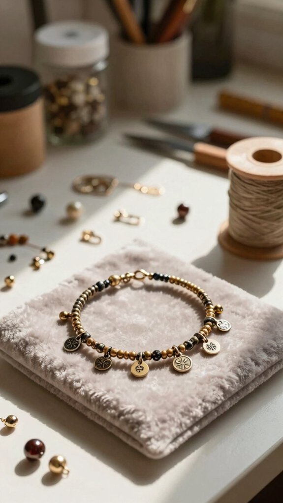 diy charm beaded anklets