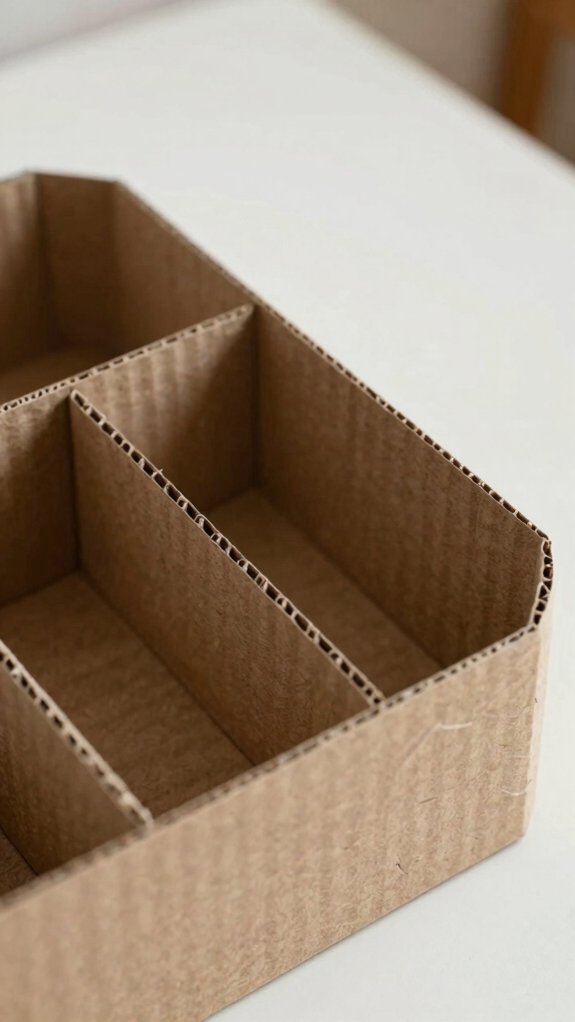16 Useful Recycled Crafts That Turn Waste Into Something Beautiful 3 diy corrugated desk organizer