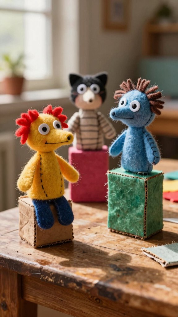 13 Retro Crafts for Kids Inspired by Old-School Fun 10 diy sock and paper puppets