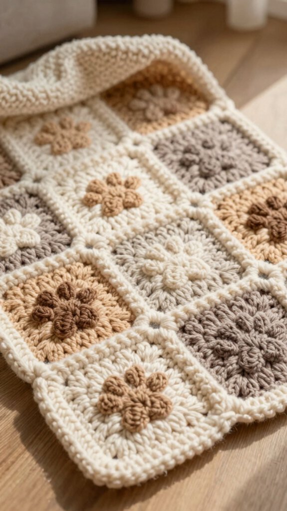 Dog Paw Granny Square: 12 Adorable Crochet Blocks for Pet Lovers 10 dog paw granny square grid