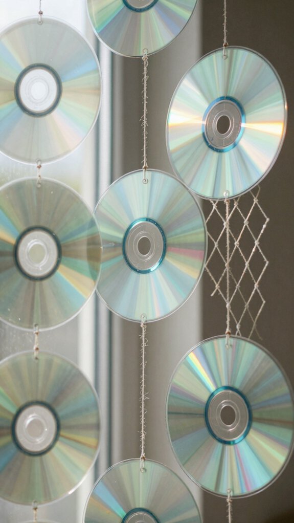 14 DIY CD Art Ideas That Give Old Discs a Stunning Second Life 14 easy glitter cd window garland
