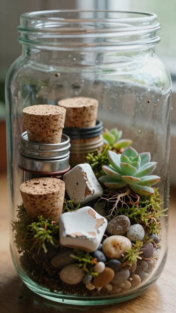 14 Upcycling Art Projects That Turn Everyday Waste Into Decor 12 easy succulent jar terrarium