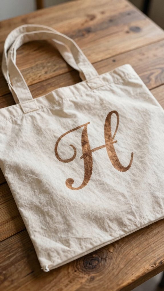 fabric monogram stencil tote basics