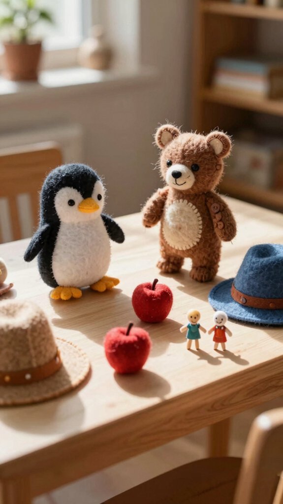 13 Retro Crafts for Kids Inspired by Old-School Fun 12 felt crafts with stitched faces