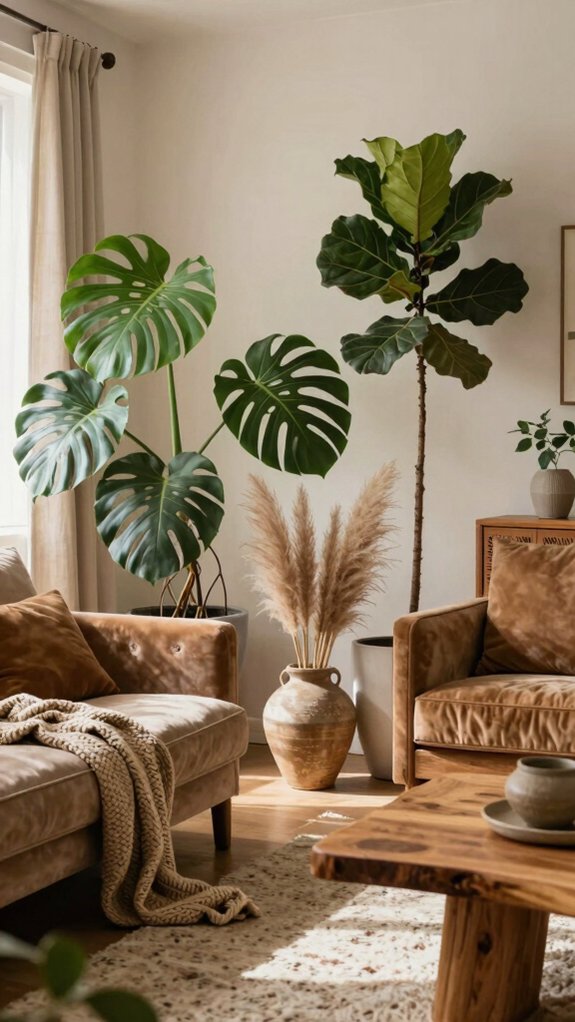 fiddle leaf fig seating accent